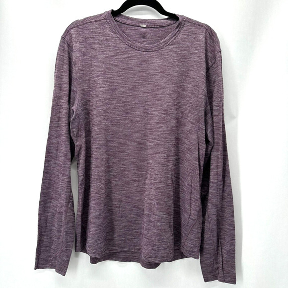 Lululemon Fresh‎ Move Shirt Purple Space Dye Size XL Gorpcore Preppy Anti Odor - Picture 1 of 8